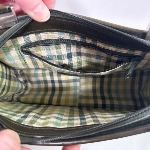 Brighton leather shoulder bag dark green - Picture 6 of 6